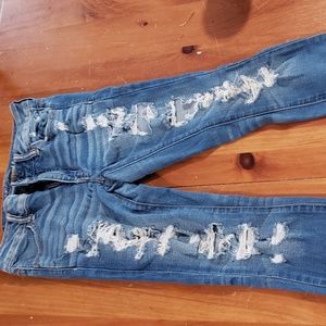 super stretch ripped jeans